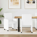 Dining Chairs with Wheels 2 pcs White 57 x 66 x 94 cm 42017824
