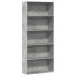 Book Cabinet Concrete Grey 80x30x189 cm Engineered Wood 3314672