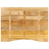 Desk Top with Curve 110x80x2.5 cm Solid Wood Rough Mango 370191