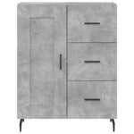 Highboard Concrete Grey 69.5x34x180 cm Engineered Wood 3190041