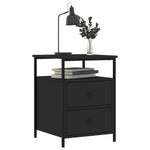 ZNTS Bedside Cabinet Black 44x45x60 cm Engineered Wood 826003