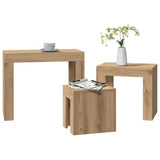 Nesting Coffee Tables 3 pcs Artisian Oak Engineered Wood 856673
