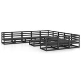 12 Piece Garden Lounge Set Solid Pinewood 3076023