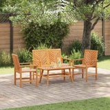 Garden Lounge Set Brown Solid Acacia wood 3154127