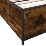 Bed Frame without Mattress Smoked Oak 140x200 cm 3279844