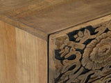 Bed cabinet with Drawer Brown 50 x 33 x 60 cm Solid Mango Wood 4018341