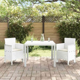 Garden Dining Set 3 pcs White Polypropylene 3378686