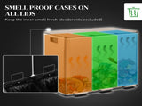 45L Triple Compartment Stainless Steel Bin, with Deodoriser Holders - Gold Tone T3398P328325