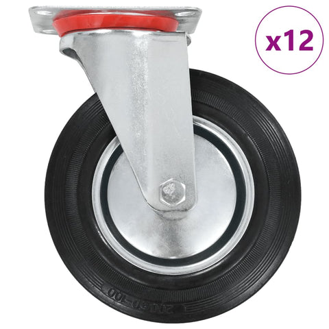 12 pcs Swivel Casters 200 mm 278002