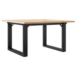 ZNTS Coffee Table O-Frame 70x70x40 cm Solid Wood Pine and Steel 3282661