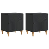 Bedside Cabinet 2 pcs Black 43 x 34.5 x 50 cm Engineered Wood 894108