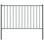 ZNTS Fence Panel with Posts Powder-coated Steel 1.7x1 m Anthracite 145213