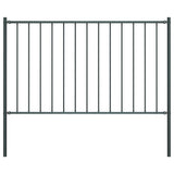 ZNTS Fence Panel with Posts Powder-coated Steel 1.7x1 m Anthracite 145213