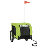 Pet Bike Trailer Green and Black Oxford Fabric and Iron 94011