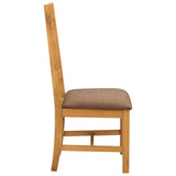 Dining Chair 2 pcs Solid Oak Wood Grey 45 x 54 x 105 cm 42039167