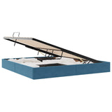 Storage Bed with Mattress Dark Blue 200 x 200 cm Velvet 3370122