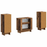 2 Piece Bathroom Cabinet Set EDE Old Wood Engineered Wood 3417988