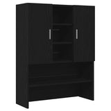 Washing Machine Cabinet 2 pcs Black Oak 70.5 x 71.5 x 181.5 cm 3332516