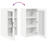 Wall Glass Cabinet PORTO White 40 x 31 x 80 cm Engineered Wood 885335