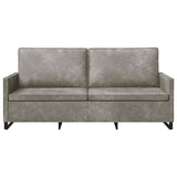 3 Seater Sofa Light Grey 190 x 81 x 82 cm Faux Suede Fabric 42041000