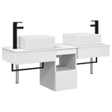 Bathroom Furniture Set 3 pcs White Engineered Wood 3405597