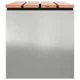 Garden Bench Silver 80 x 40 x43 cm Galvanised steel 874903