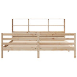 Bookcase Bed without Mattress 200x200 cm Solid Wood Pine 3322245