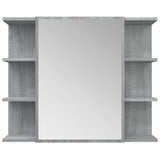 Bathroom Mirror Cabinet Grey Sonoma 80x20.5x64cm Engineered Wood 815523
