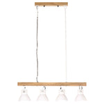 Industrial Ceiling Lamp White E27 Mango Wood 320524