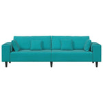 Velvet Sofa with Cushion Turquoise 208 cm Velvet 3335161