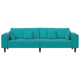 Velvet Sofa with Cushion Turquoise 208 cm Velvet 3335161