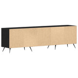 TV Cabinet Black oak 150 x 30 x 44.5 cm Engineered wood 862136
