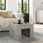 ZNTS Coffee Table with Infinity LED Concrete Grey 40x40x30 cm 847598