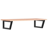 Basin Shelf Wall Mounted Steel and Solid Wood Oak 3302615