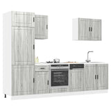 7 Piece Kitchen Cabinet Set Porto Grey Sonoma Engineered Wood 3314787