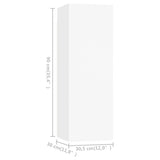 3 Piece TV Cabinet Set White Engineered Wood 3078658