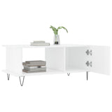 Coffee Table High Gloss White 90x50x40 cm Engineered Wood 829486
