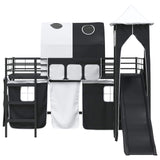 Kids'Loft Bed Frame Black 100 x 200 cm Metal 42020874