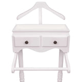 Clothing Rack with Cabinet Wood White 242751