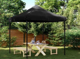 Party Tent Black Oxford fabric with PVC coating, Powder-coated steel 4004990