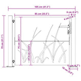 Garden Gate 100x75 cm Corten Steel Grass Design 153226