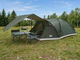 Cabin Tent with Roof Army green 4-Person Polyester and Steel 42028582