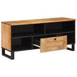 TV Cabinet with Drawer Brown 100 x 33 x 46 cm Solid Mango Wood 4018060