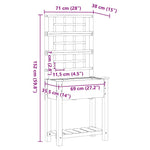 Garden Planter with Shelf Beige 71 x 38 x 152 cm Solid fir wood 42006570