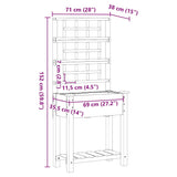 Garden Planter with Shelf Beige 71 x 38 x 152 cm Solid fir wood 42006570