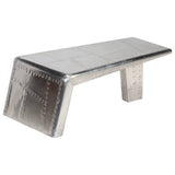 Coffee Table Silver Aluminium Industrial Coffee Table 246362