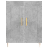 Highboard Concrete Grey 69.5x34x180 cm Engineered Wood 3189945