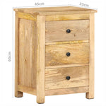 ZNTS Bedside Cabinet 45x35x60 cm Solid Mango Wood 320807