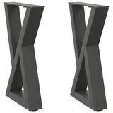 Coffee Table Legs 2 pcs Anthracite 38x cm Steel 4012702