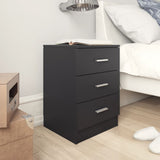 ZNTS Bedside Cabinet Black 38x35x56 cm Engineered Wood 800452